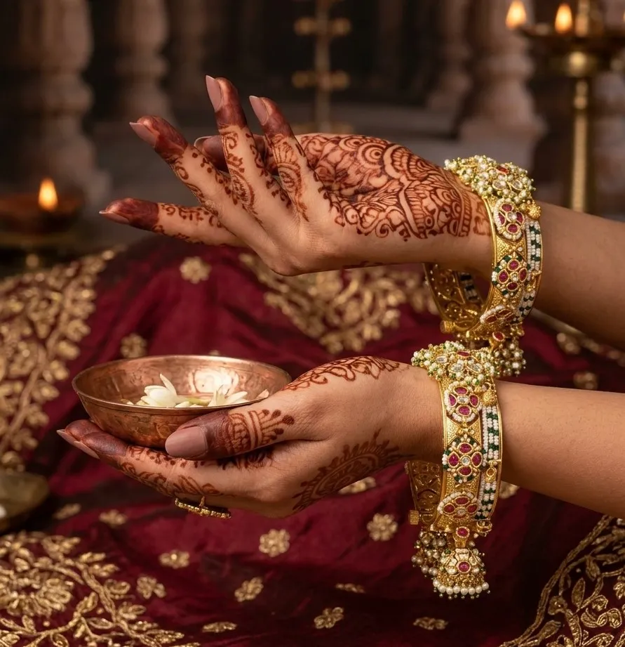 Premium Kundan Moti Heritage Bangles