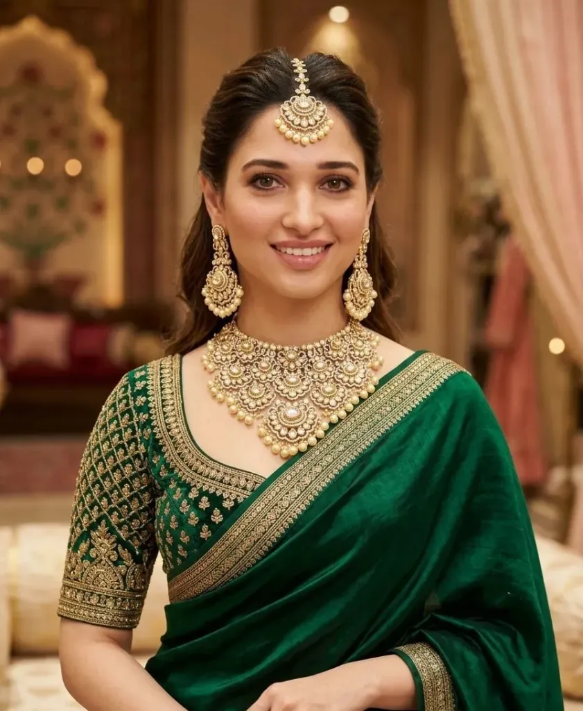 Permium Moissanite Kundan Necklace