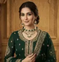 Green Moti Victorian Set