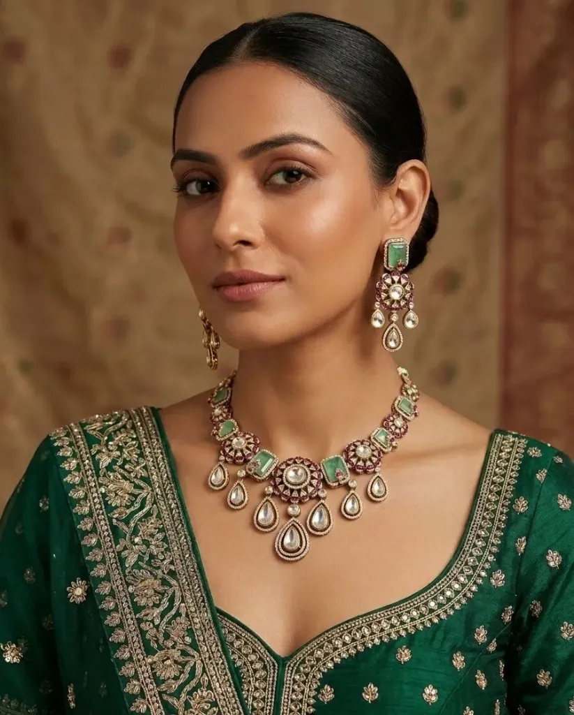 Mint and Ruby Victorian Set
